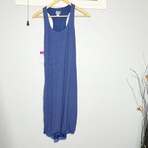 ** Athleta Modal Bellissima Reversible Micro Stripe Blue Dress Medium NWT